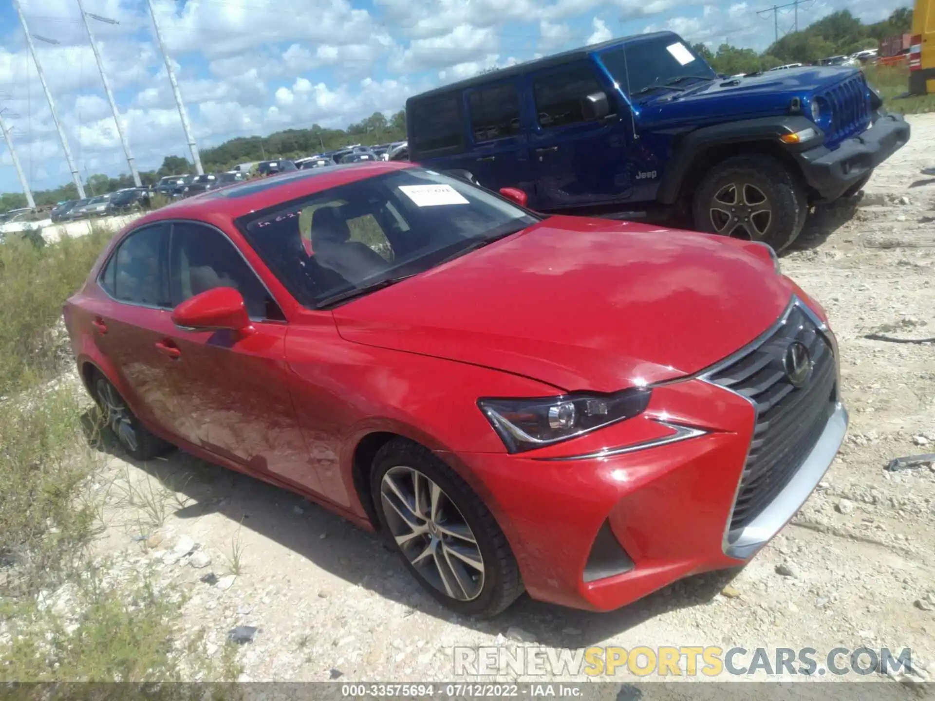 1 Photograph of a damaged car JTHBA1D2XK5093833 LEXUS IS 2019