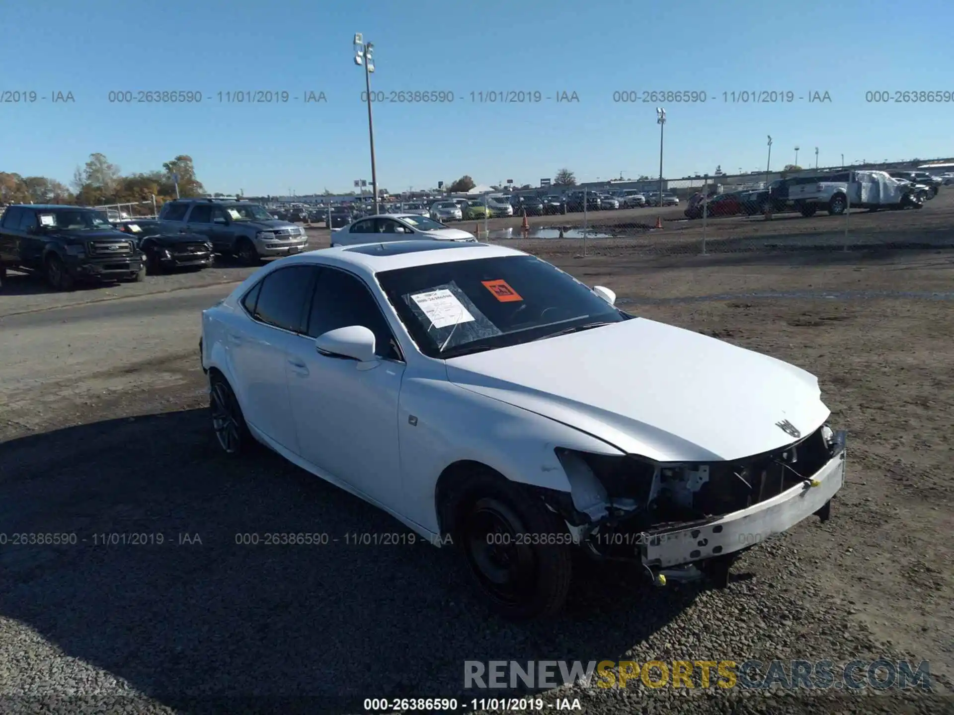 1 Photograph of a damaged car JTHC81D20K5035049 LEXUS IS 2019