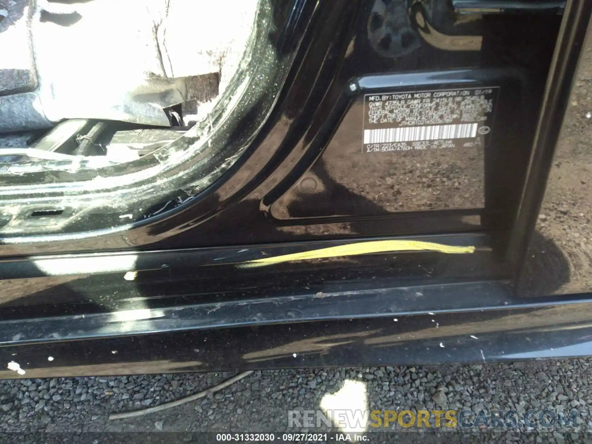 6 Photograph of a damaged car JTHC81D21K5036789 LEXUS IS 2019