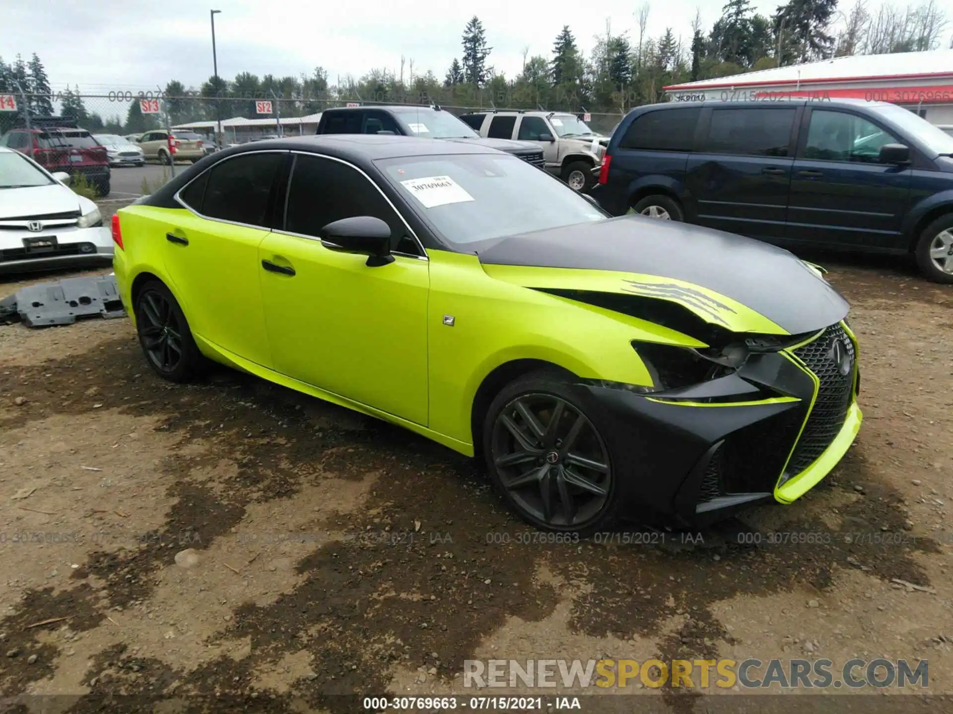 1 Photograph of a damaged car JTHC81D23K5037944 LEXUS IS 2019