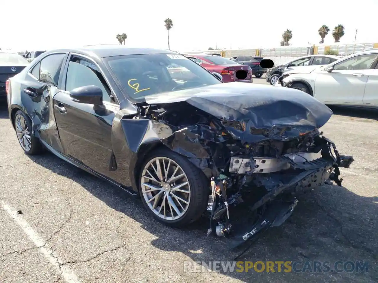 1 Photograph of a damaged car JTHC81D25K5036245 LEXUS IS 2019