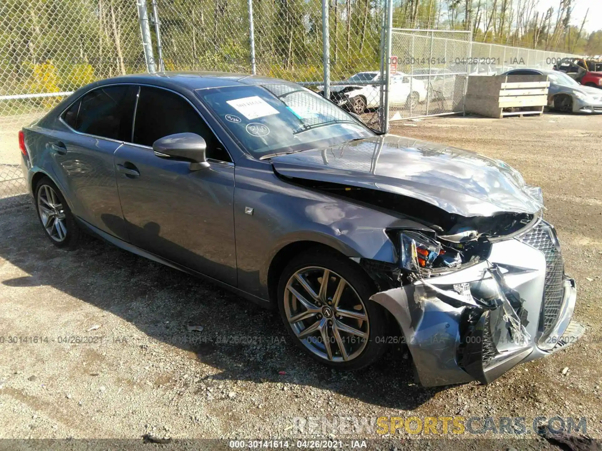 1 Photograph of a damaged car JTHC81D25K5038853 LEXUS IS 2019