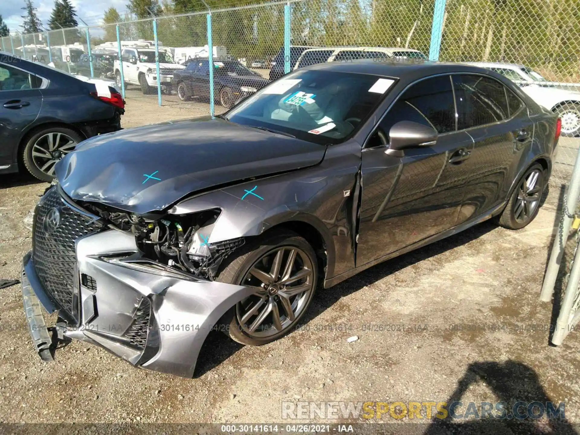 2 Photograph of a damaged car JTHC81D25K5038853 LEXUS IS 2019