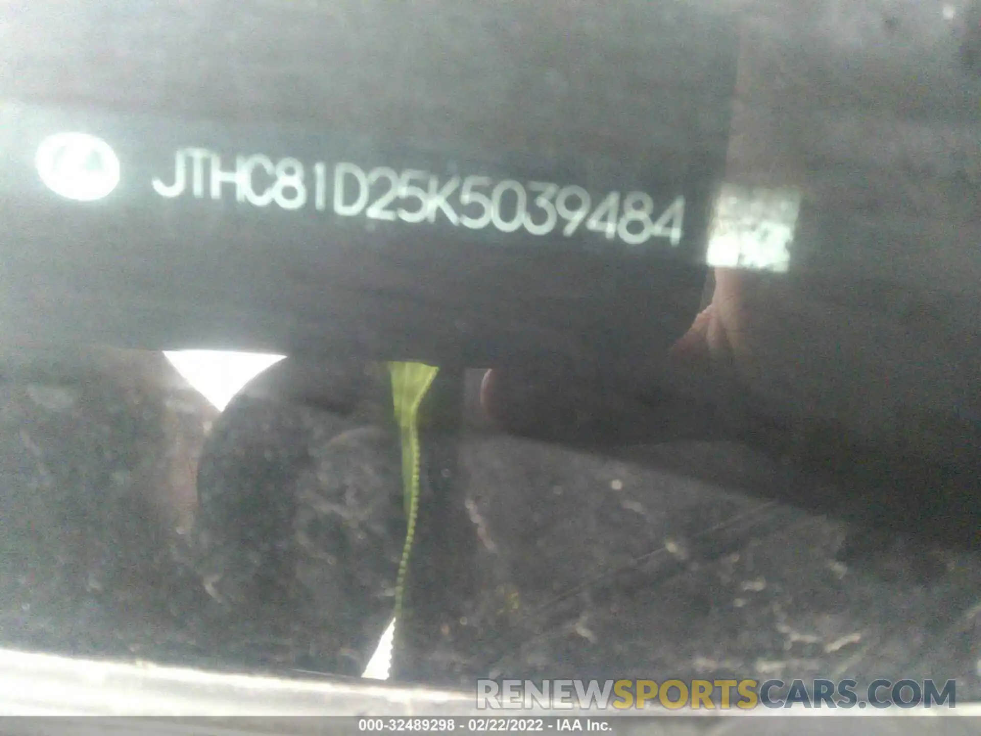 9 Photograph of a damaged car JTHC81D25K5039484 LEXUS IS 2019