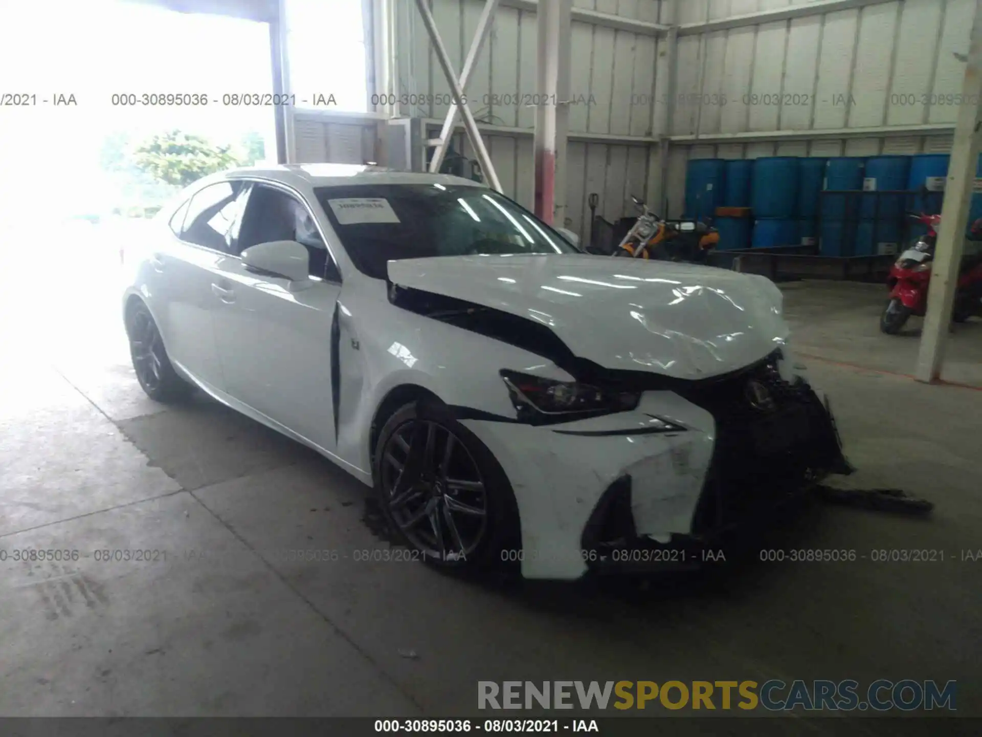 1 Photograph of a damaged car JTHC81D26K5036156 LEXUS IS 2019