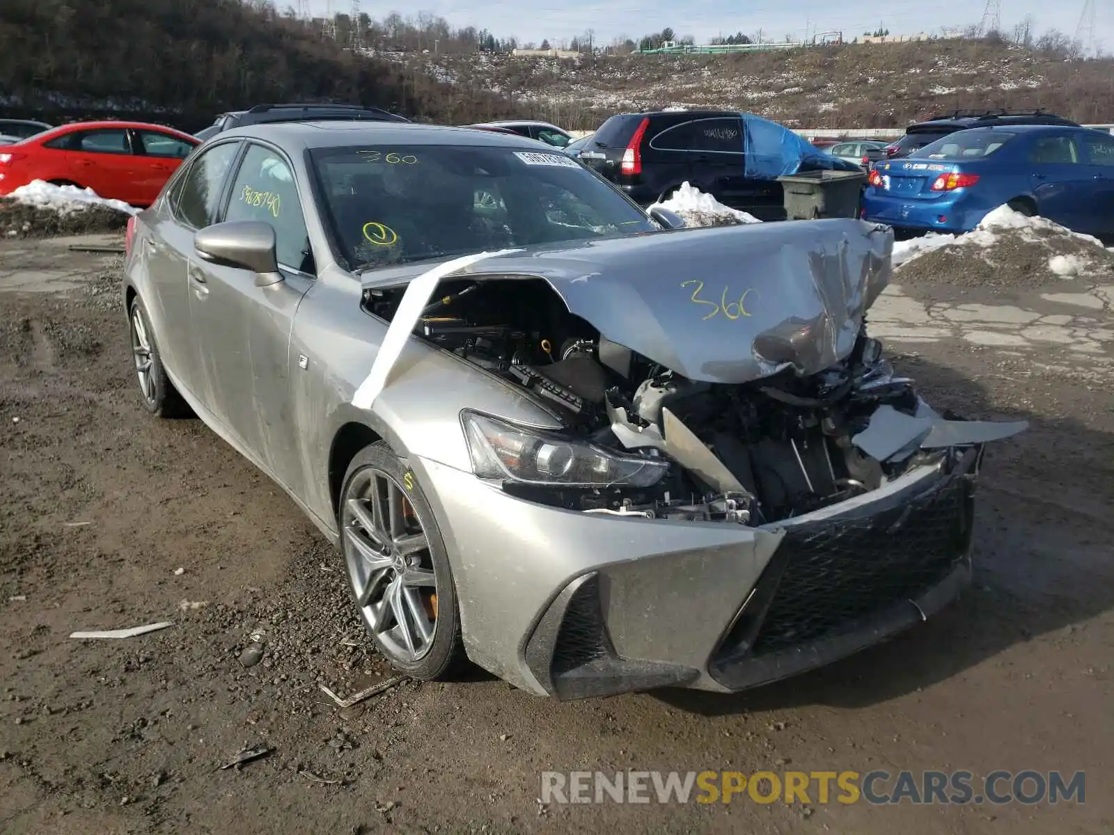 1 Photograph of a damaged car JTHC81D26K5038117 LEXUS IS 2019