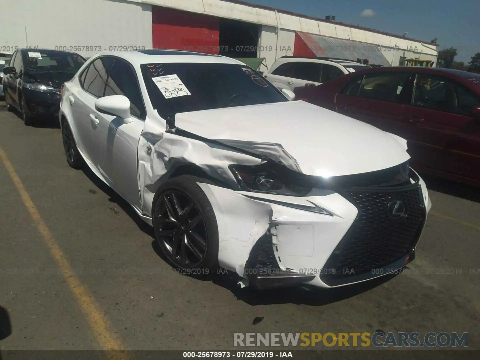 1 Photograph of a damaged car JTHC81D27K5034688 LEXUS IS 2019