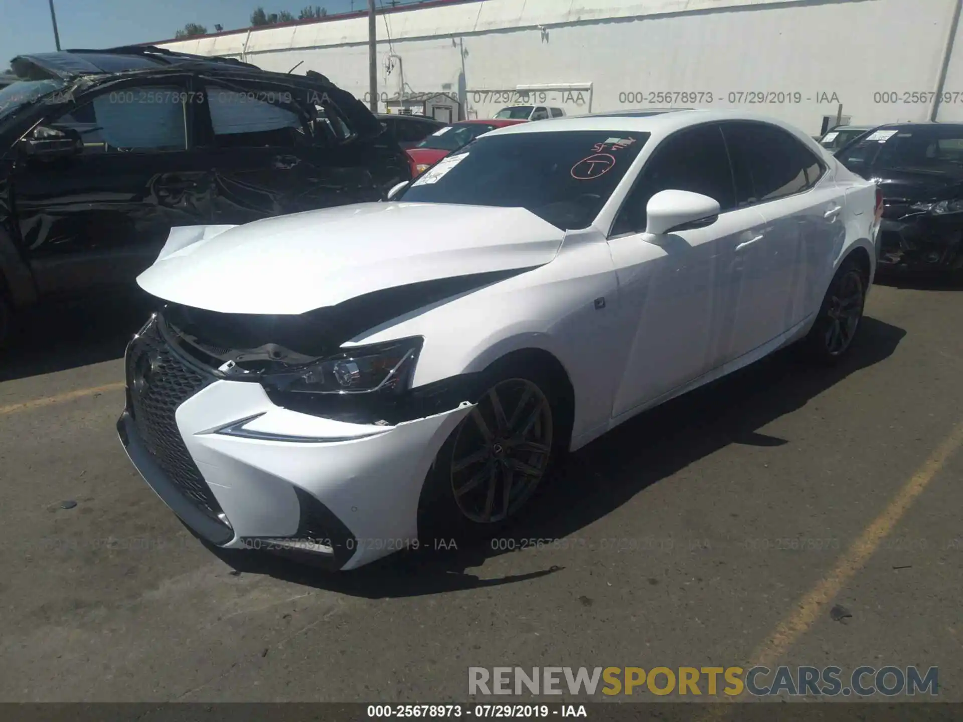 2 Photograph of a damaged car JTHC81D27K5034688 LEXUS IS 2019