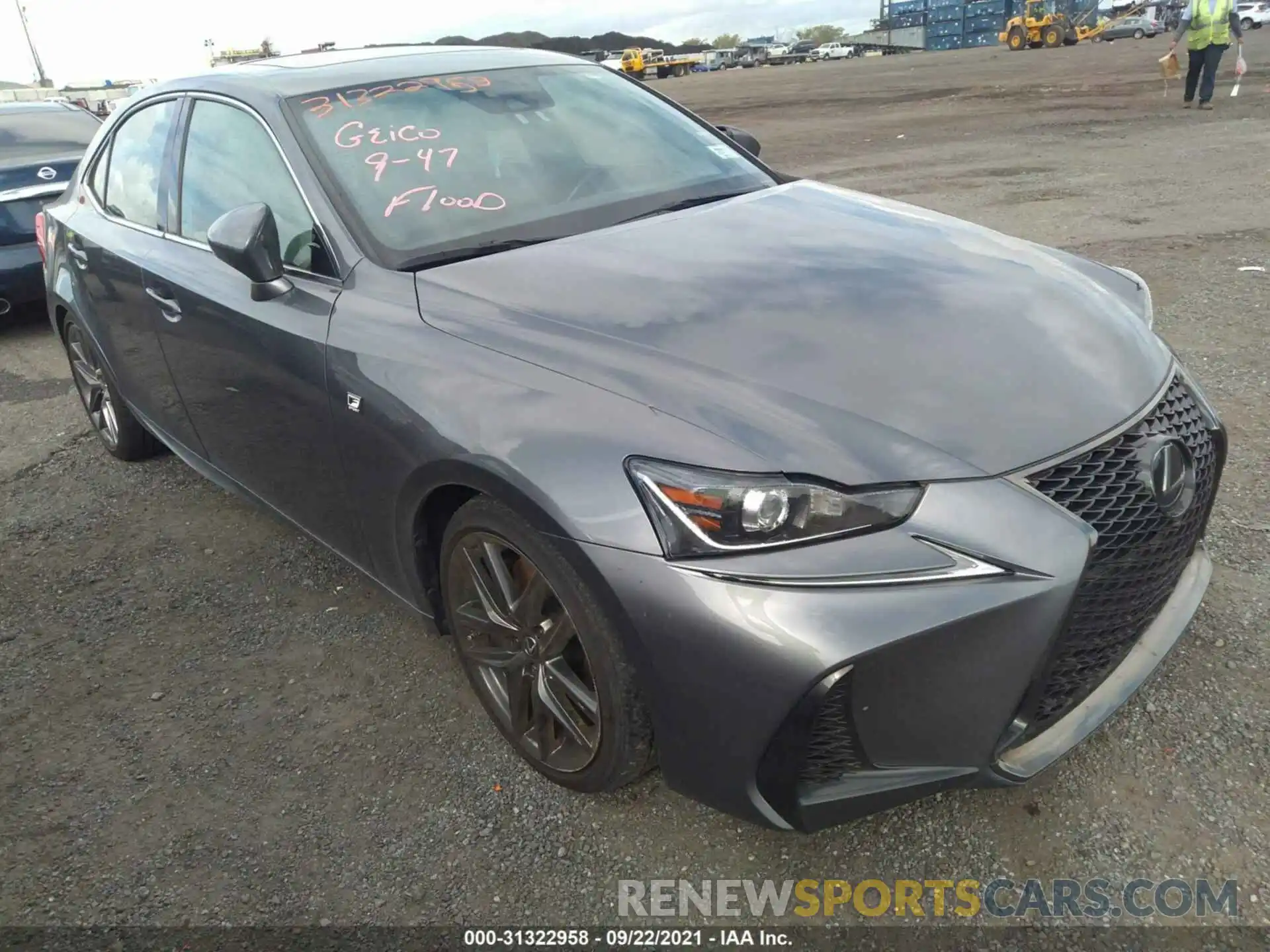 1 Photograph of a damaged car JTHC81D27K5036134 LEXUS IS 2019