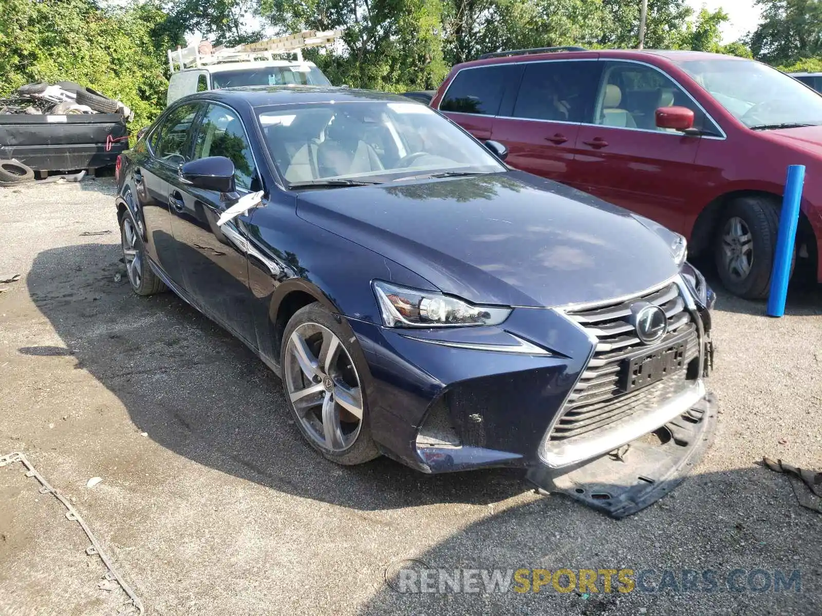 1 Photograph of a damaged car JTHC81D2XK5034443 LEXUS IS 2019