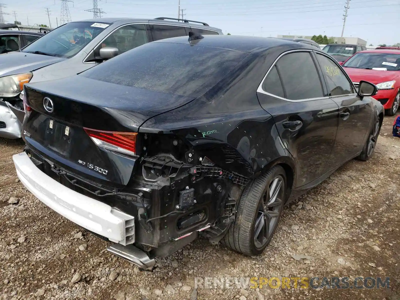 4 Фотография поврежденного автомобиля JTHC81D2XK5036368 LEXUS IS 2019