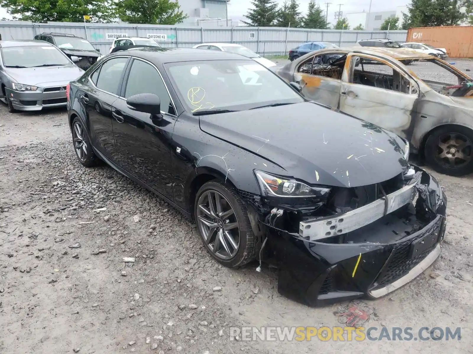 1 Photograph of a damaged car JTHC81D2XK5038377 LEXUS IS 2019