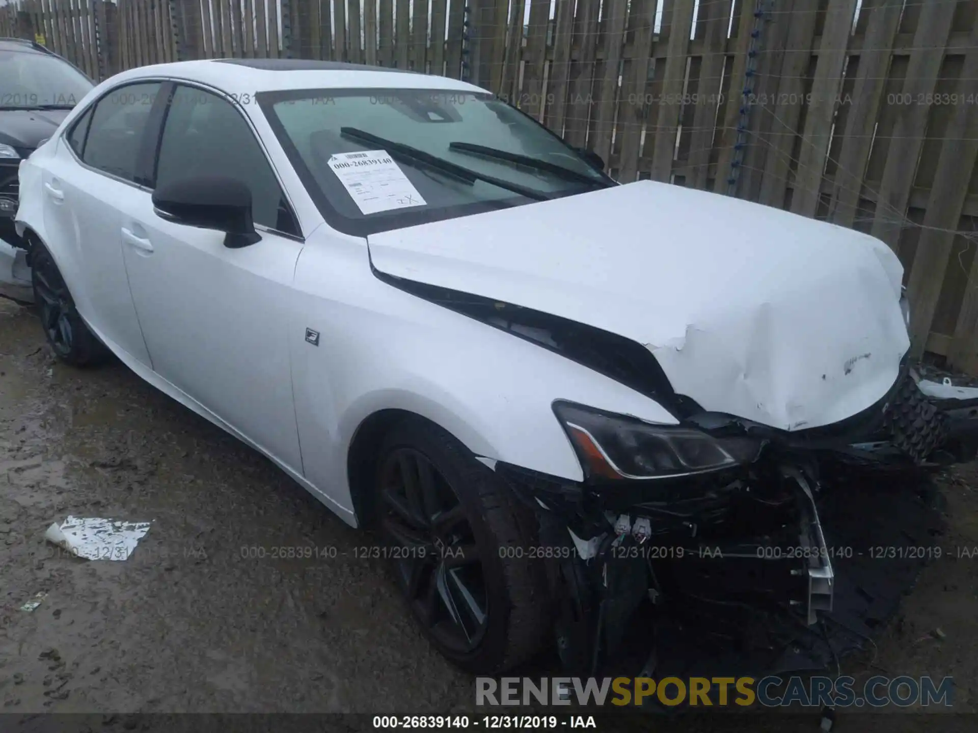 1 Photograph of a damaged car JTHC81D2XK5038668 LEXUS IS 2019