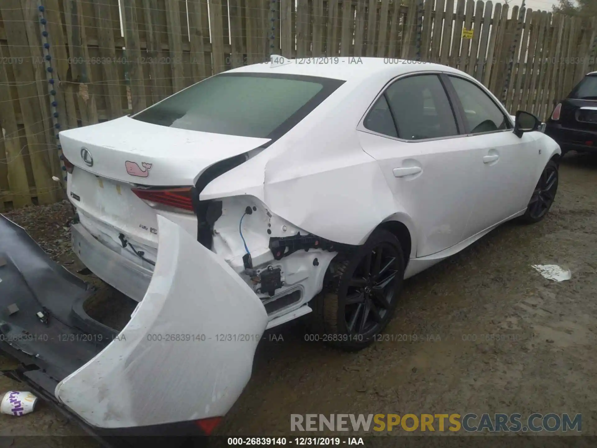 4 Photograph of a damaged car JTHC81D2XK5038668 LEXUS IS 2019