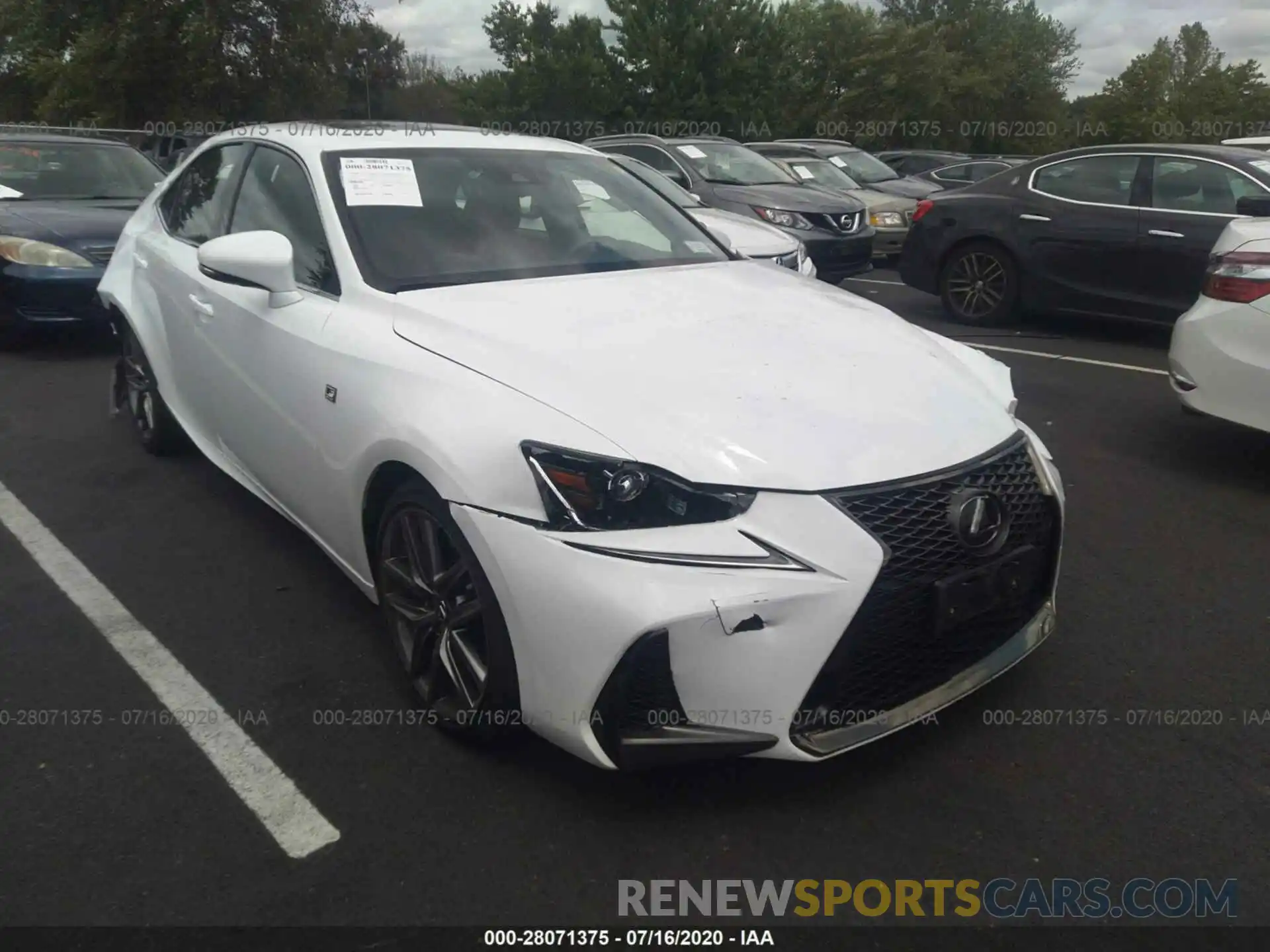 1 Photograph of a damaged car JTHC81D2XK5039173 LEXUS IS 2019