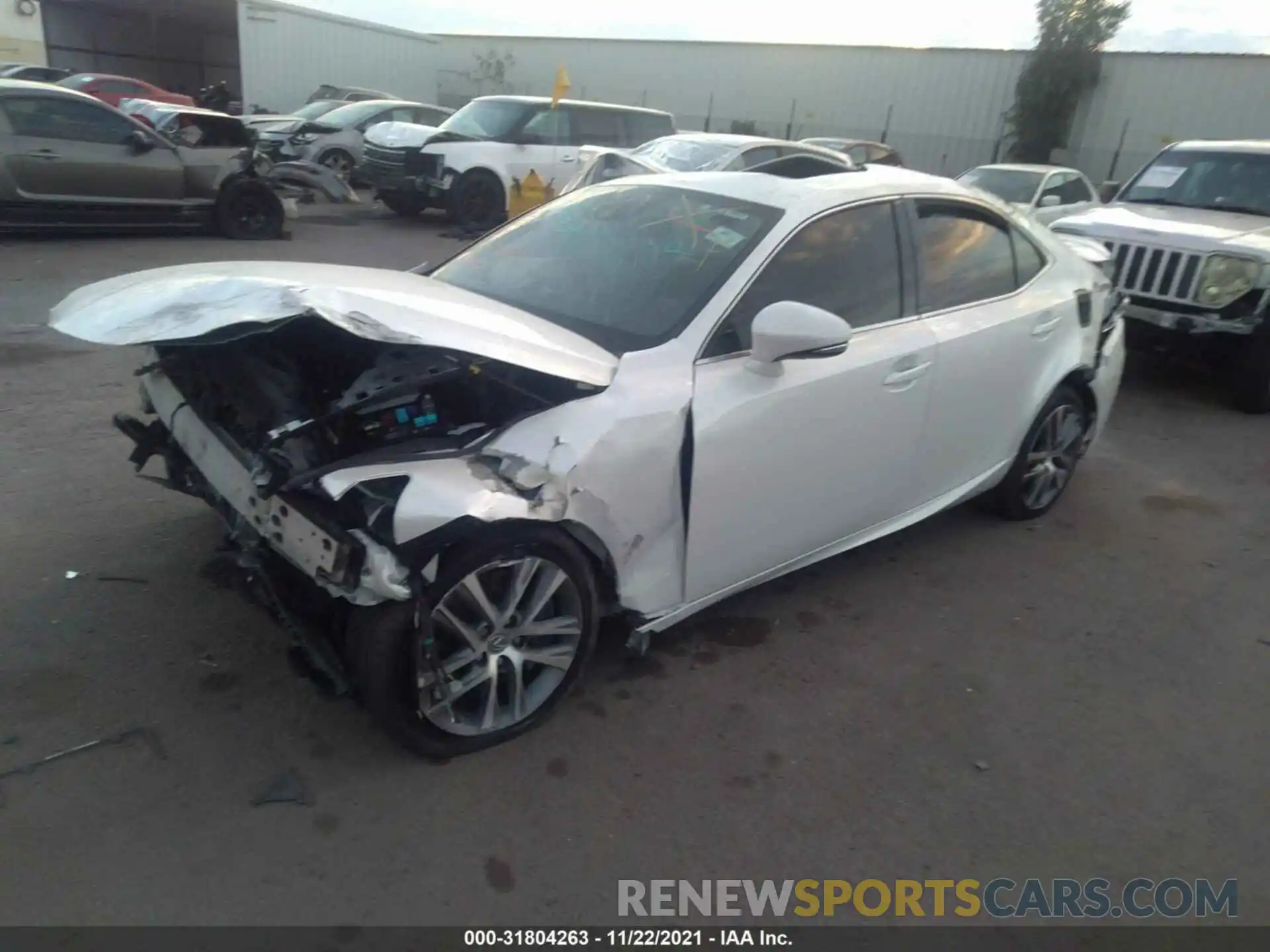 2 Фотография поврежденного автомобиля JTHAA1D22L5103235 LEXUS IS 2020