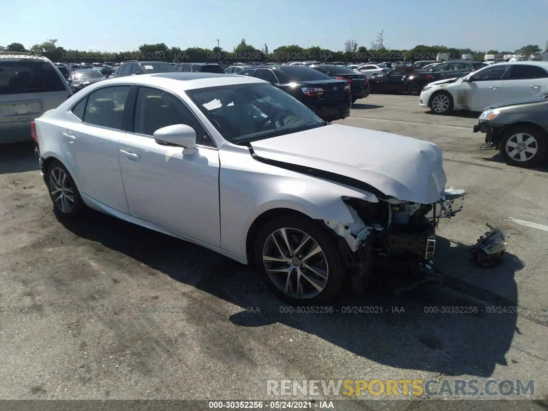 1 Photograph of a damaged car JTHAA1D22L5106801 LEXUS IS 2020