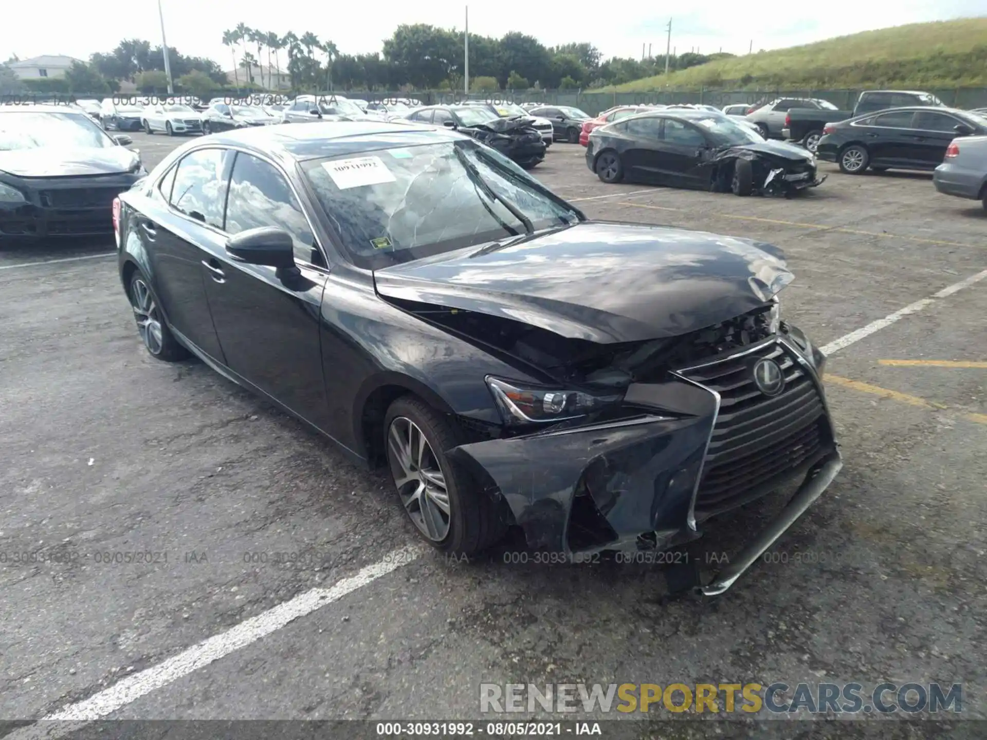 1 Photograph of a damaged car JTHAA1D22L5107866 LEXUS IS 2020