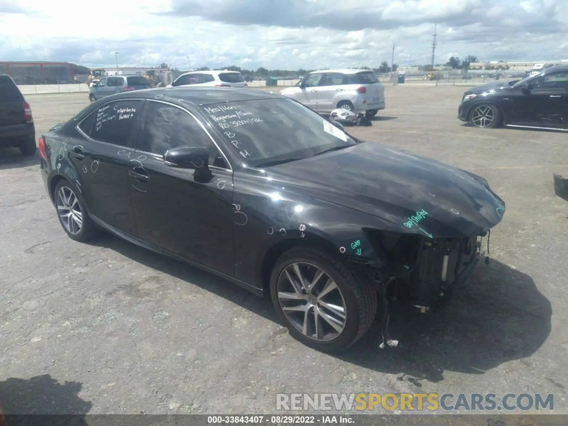 1 Photograph of a damaged car JTHAA1D22L5108256 LEXUS IS 2020