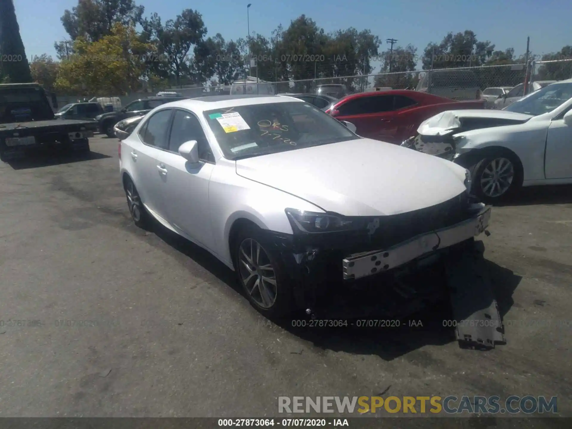 1 Photograph of a damaged car JTHAA1D24L5103480 LEXUS IS 2020