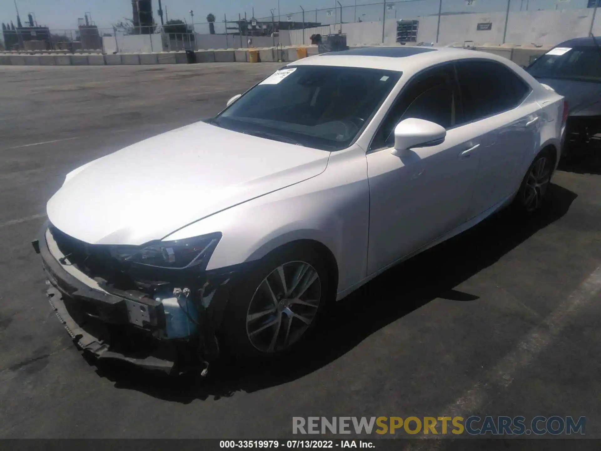 2 Photograph of a damaged car JTHAA1D26L5101956 LEXUS IS 2020