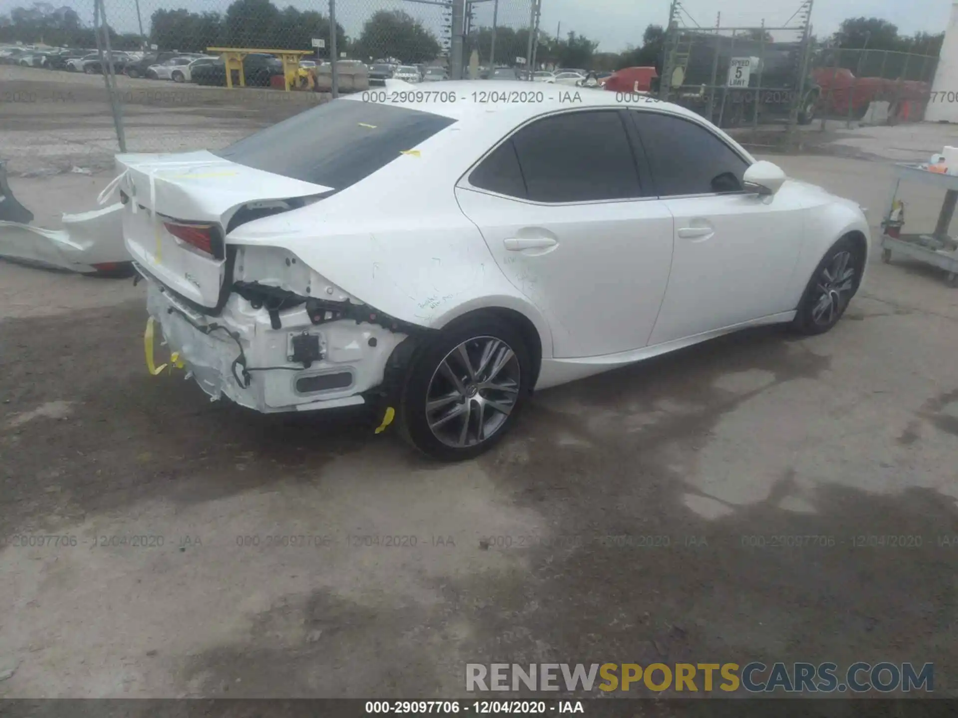 4 Photograph of a damaged car JTHAA1D26L5103769 LEXUS IS 2020