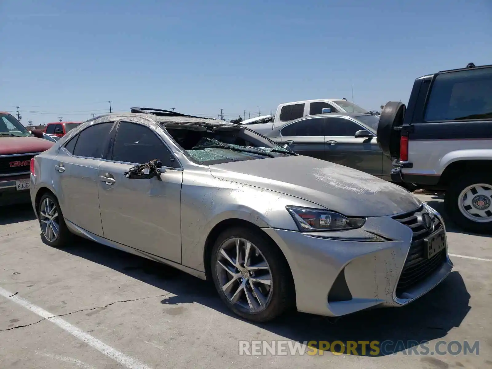 1 Photograph of a damaged car JTHAA1D28L5102638 LEXUS IS 2020