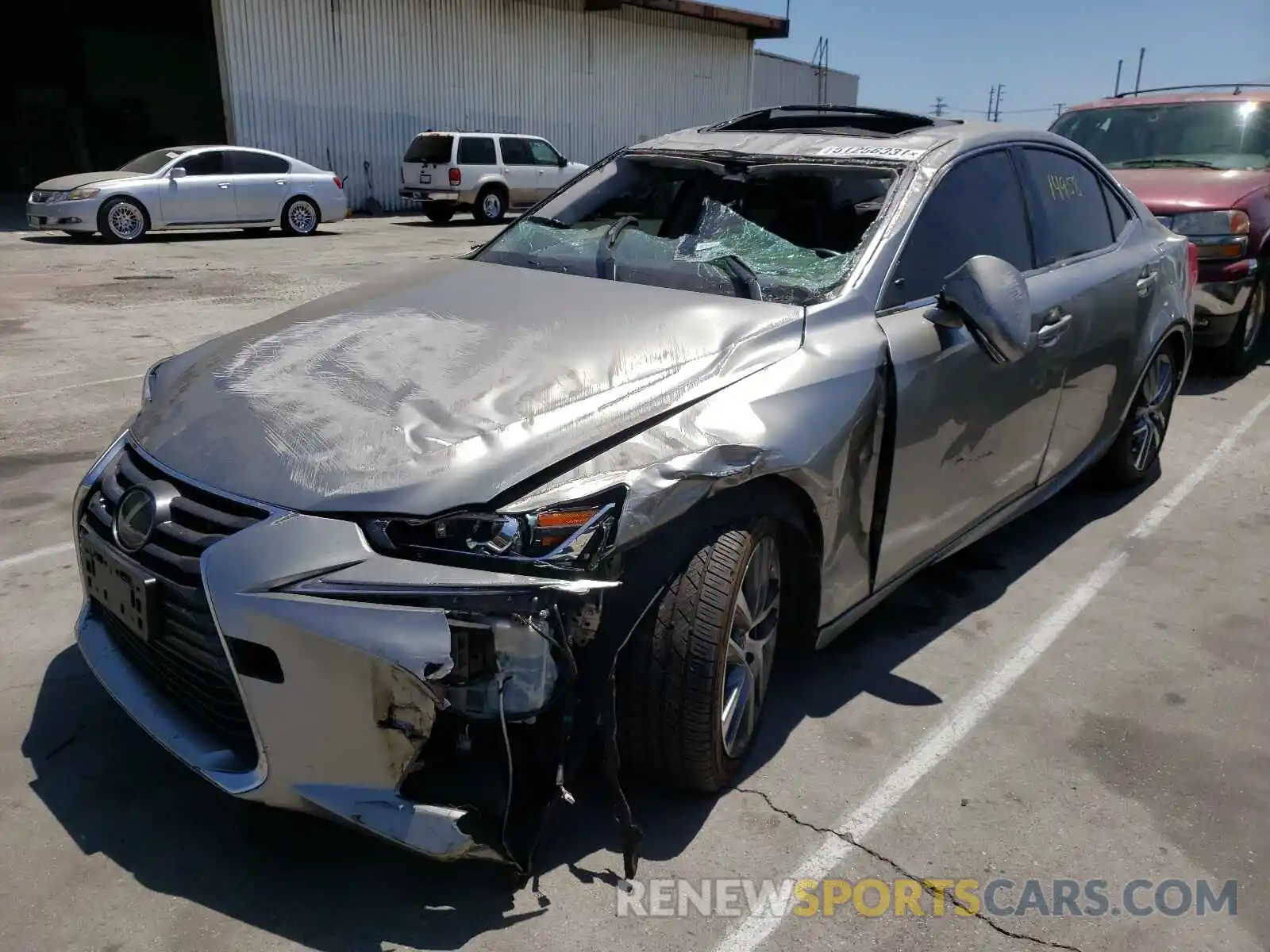 2 Photograph of a damaged car JTHAA1D28L5102638 LEXUS IS 2020