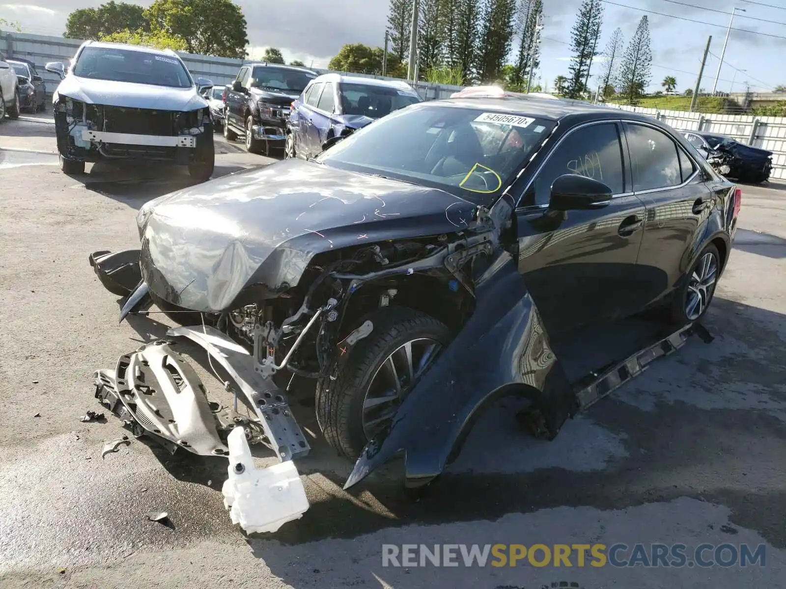 2 Photograph of a damaged car JTHAA1D28L5105751 LEXUS IS 2020