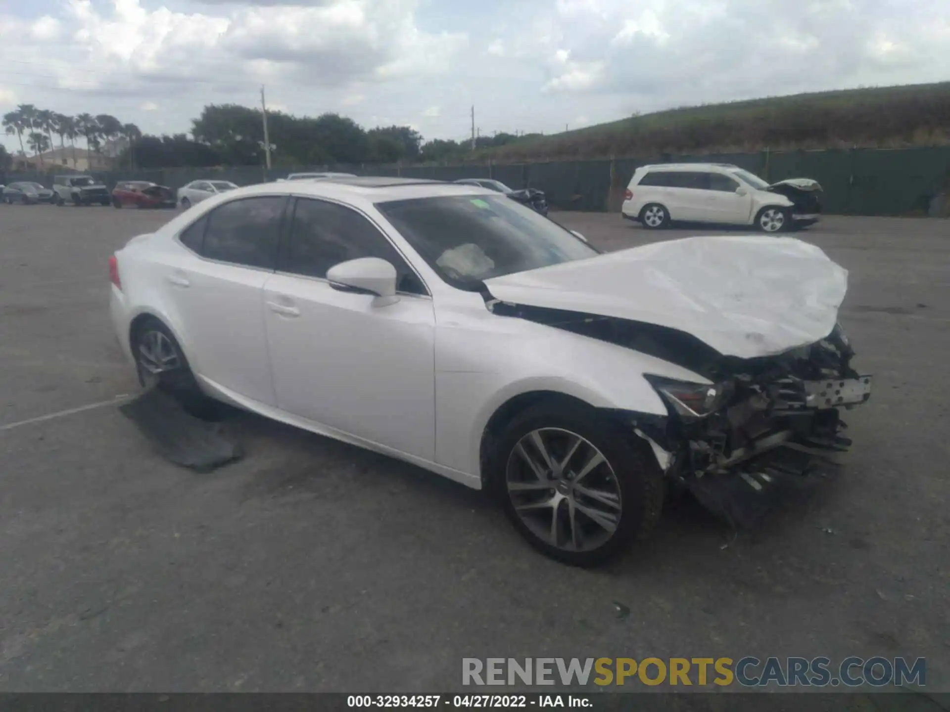 1 Photograph of a damaged car JTHAA1D28L5106835 LEXUS IS 2020