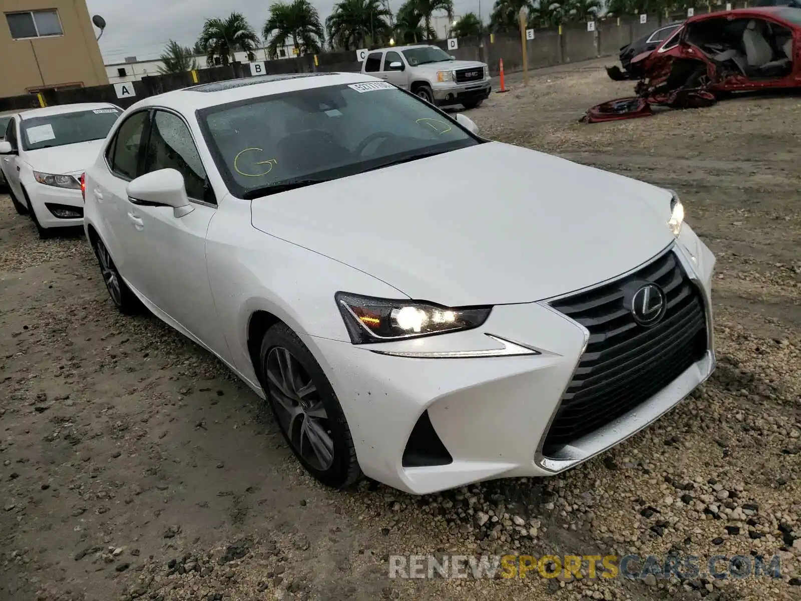 1 Photograph of a damaged car JTHAA1D29L5106634 LEXUS IS 2020