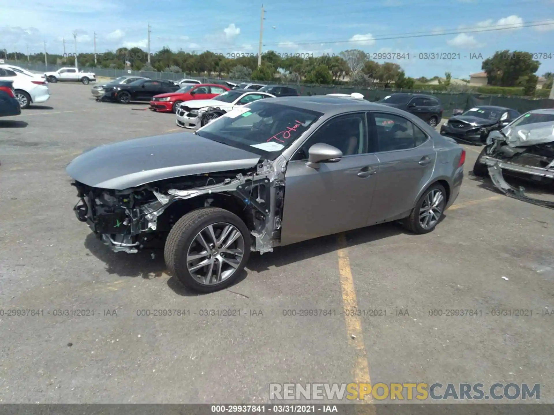 2 Photograph of a damaged car JTHAA1D29L5108500 LEXUS IS 2020