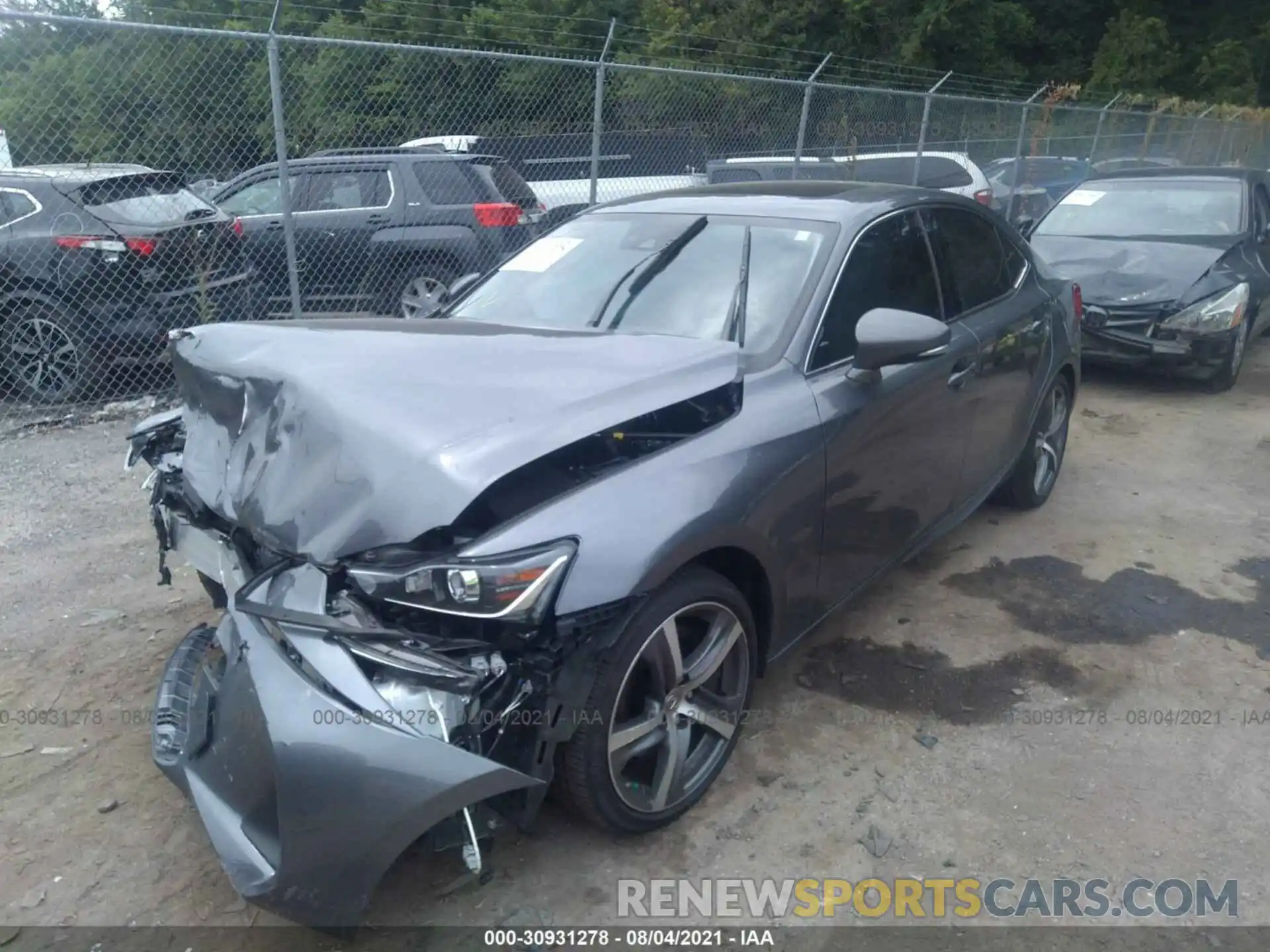 2 Photograph of a damaged car JTHD81F25L5040430 LEXUS IS 2020