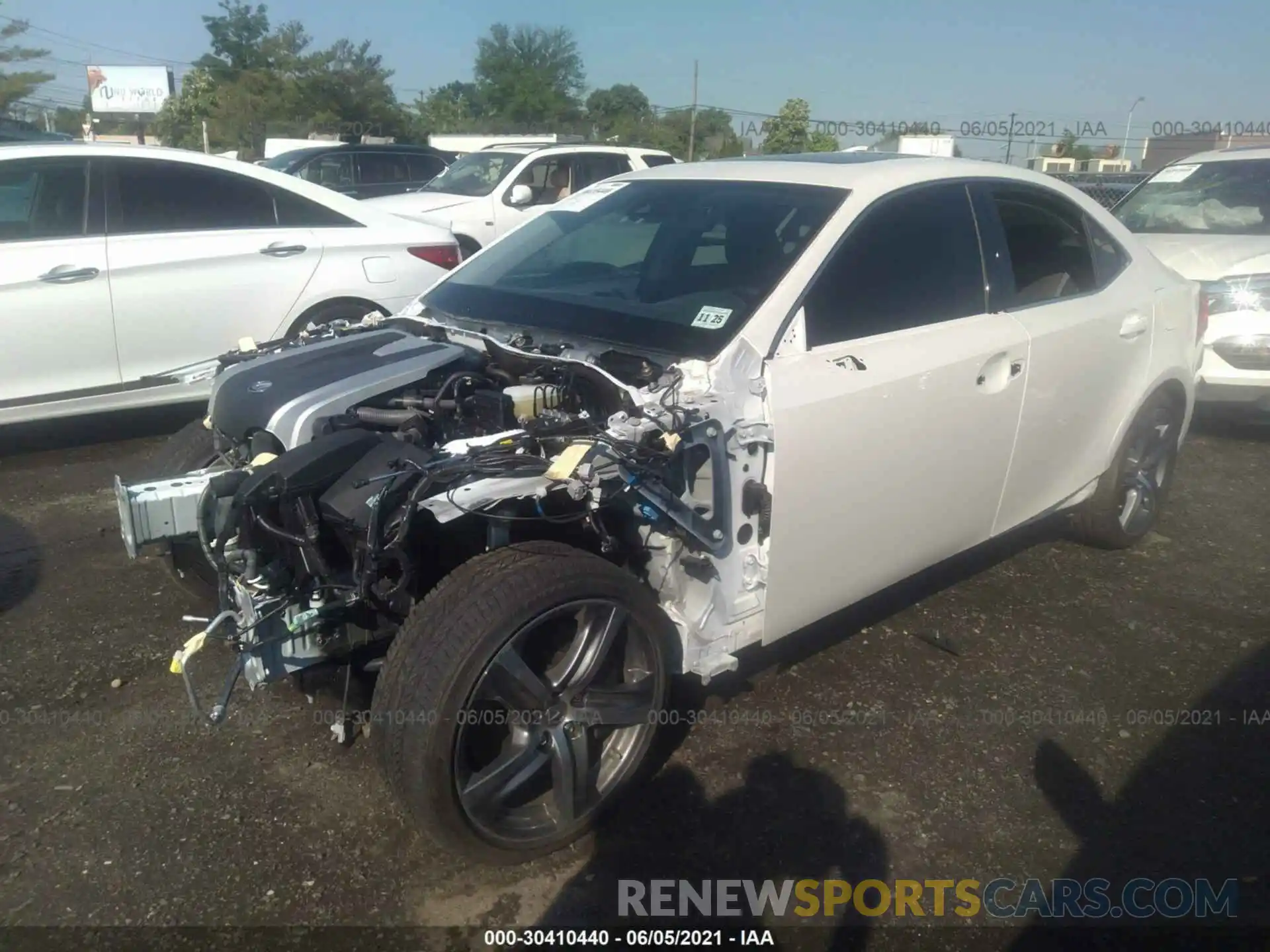 2 Photograph of a damaged car JTHD81F29L5043203 LEXUS IS 2020