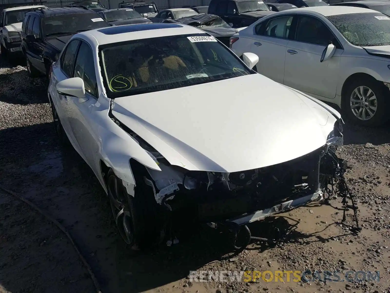 1 Photograph of a damaged car JTHDA1D22L5104317 LEXUS IS 2020