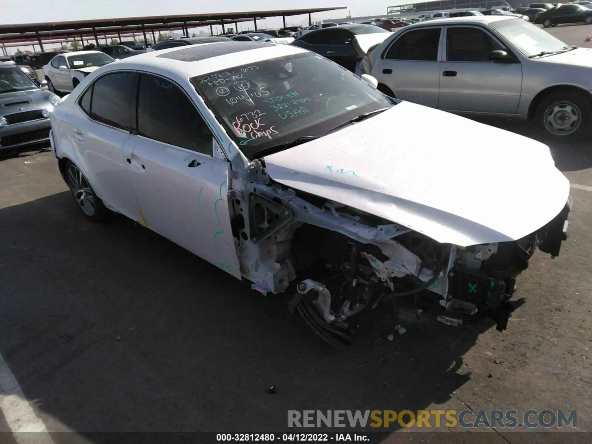 1 Photograph of a damaged car JTHDA1D22L5106732 LEXUS IS 2020