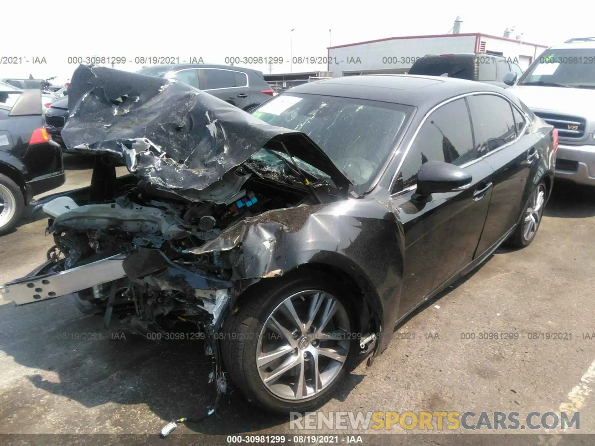 2 Photograph of a damaged car JTHDA1D26L5107284 LEXUS IS 2020