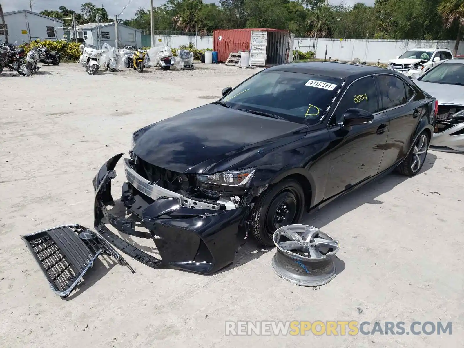 2 Photograph of a damaged car JTHDA1D27L5107410 LEXUS IS 2020