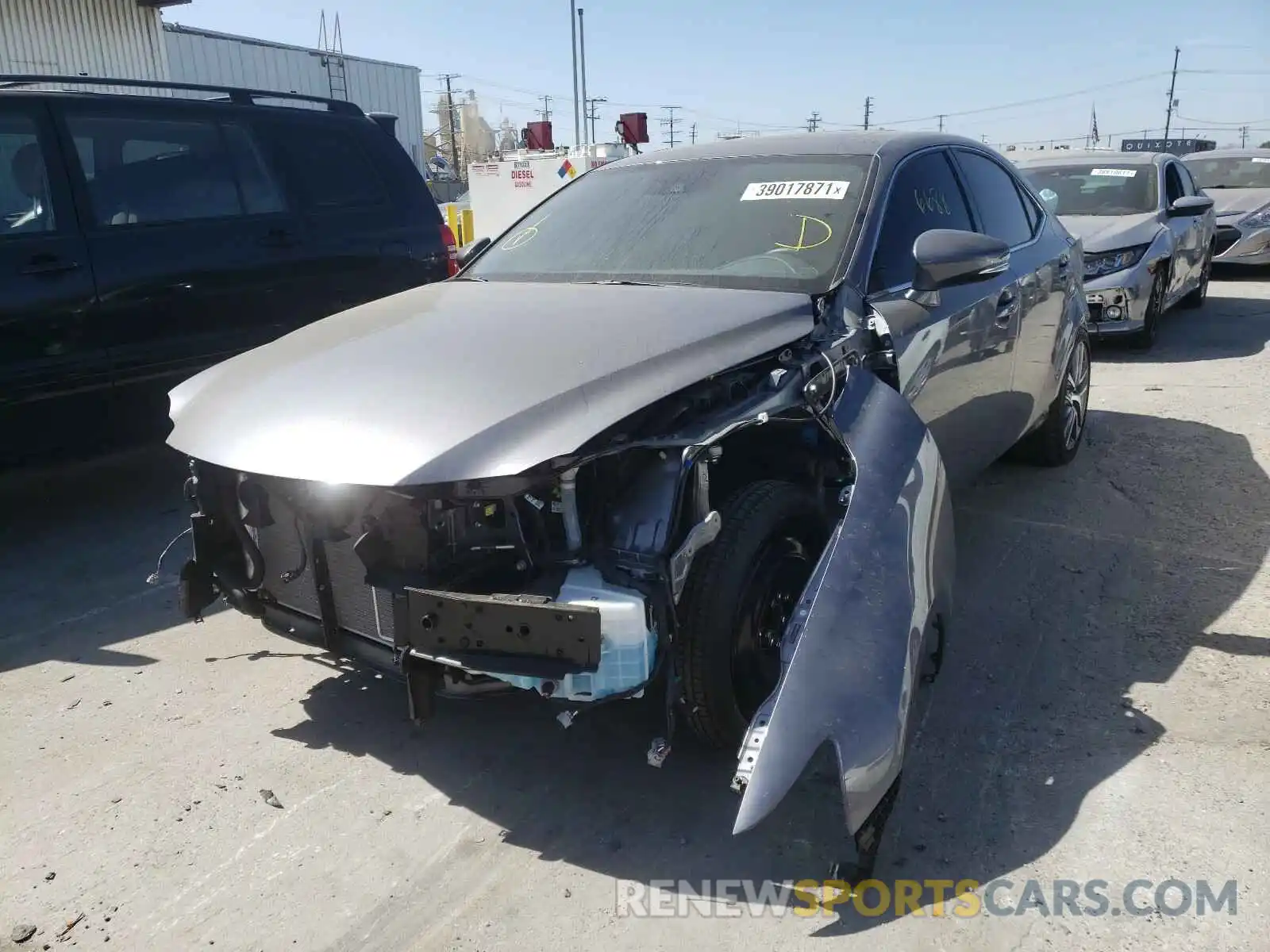 2 Photograph of a damaged car JTHDA1D27L5107701 LEXUS IS 2020