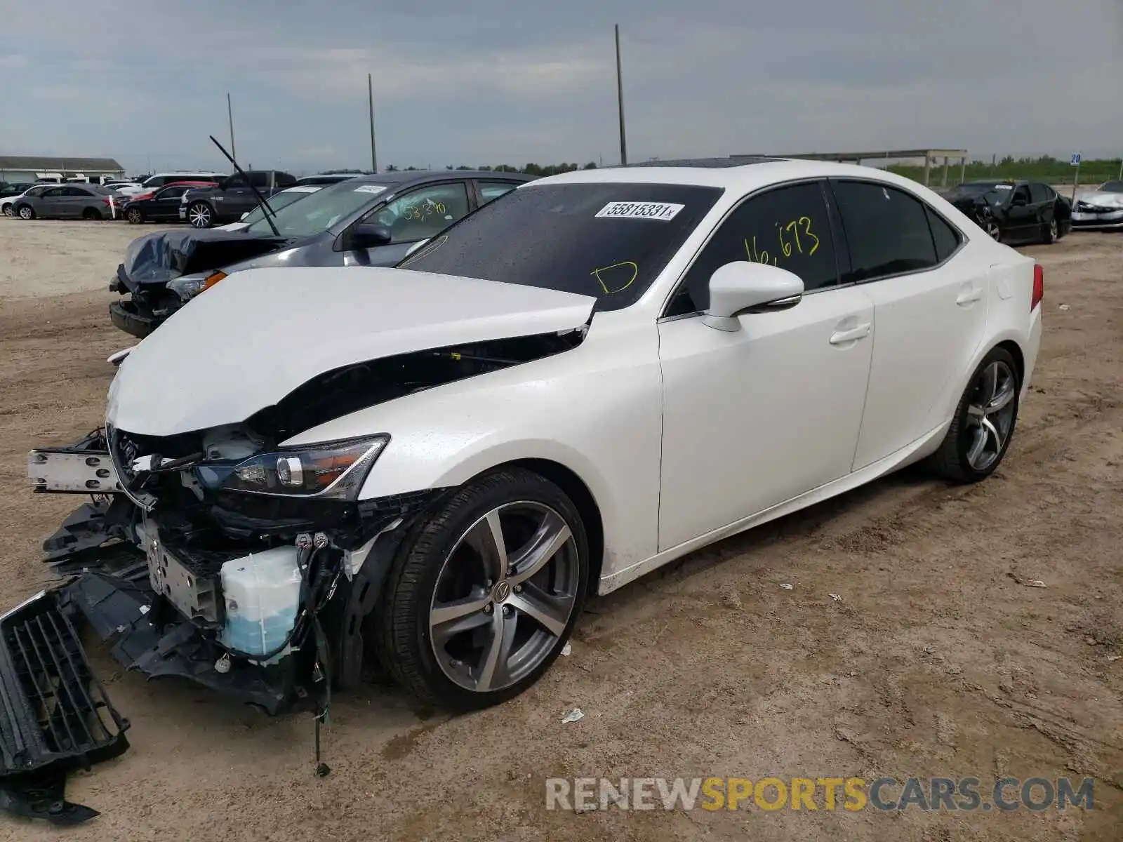 2 Photograph of a damaged car JTHDA1D28L5106363 LEXUS IS 2020