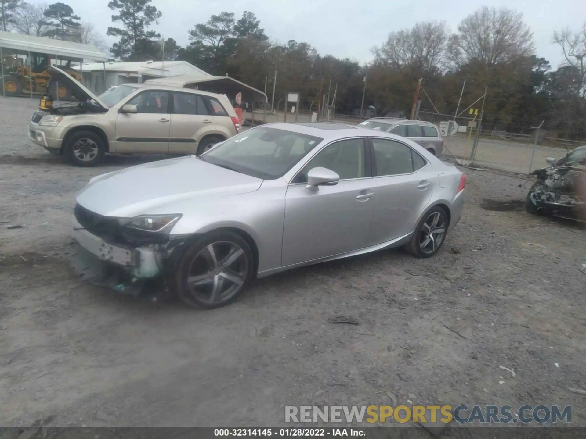 2 Photograph of a damaged car JTHDA1D2XL5101536 LEXUS IS 2020