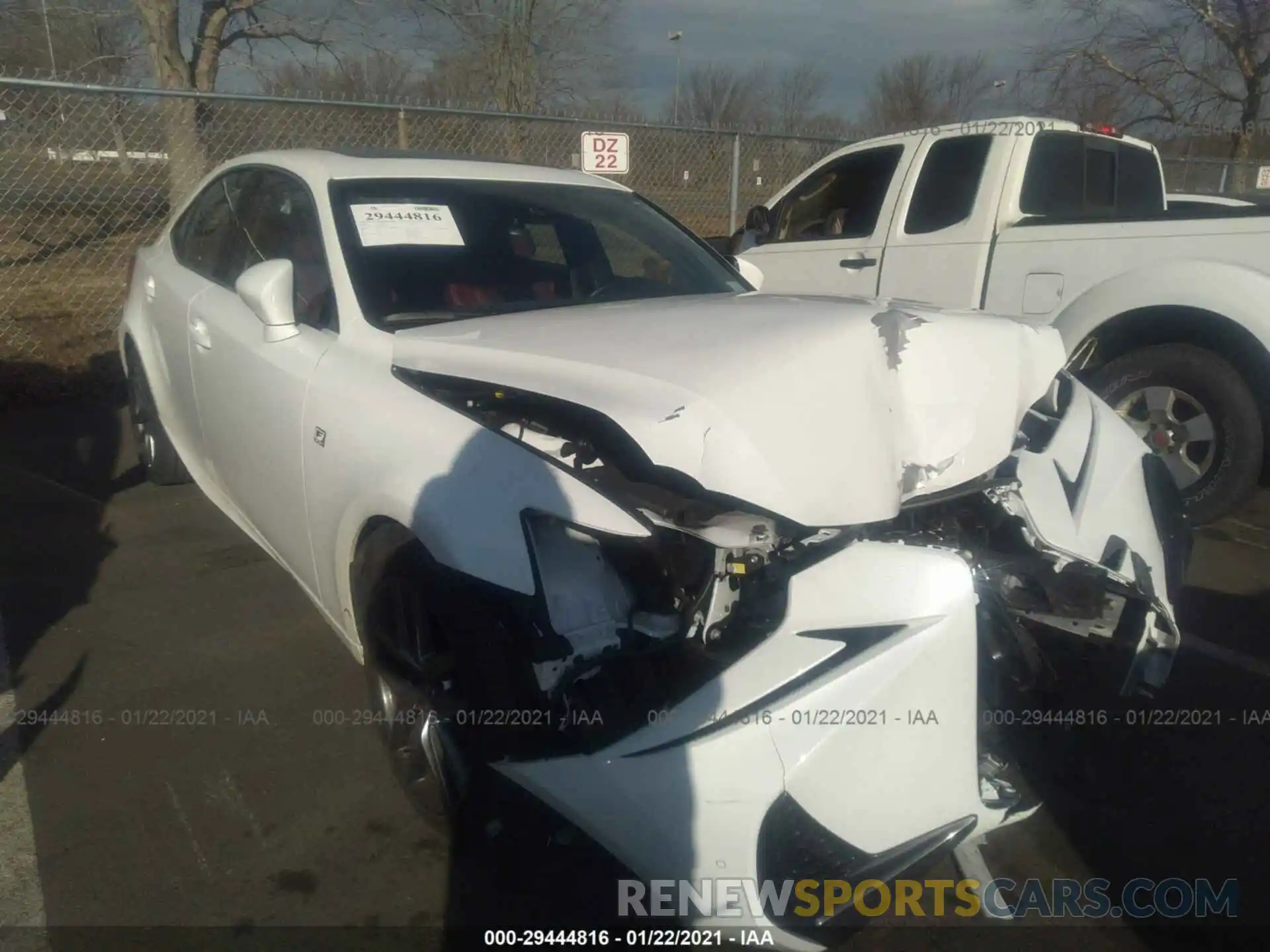 1 Photograph of a damaged car JTHG81F20L5040302 LEXUS IS 2020