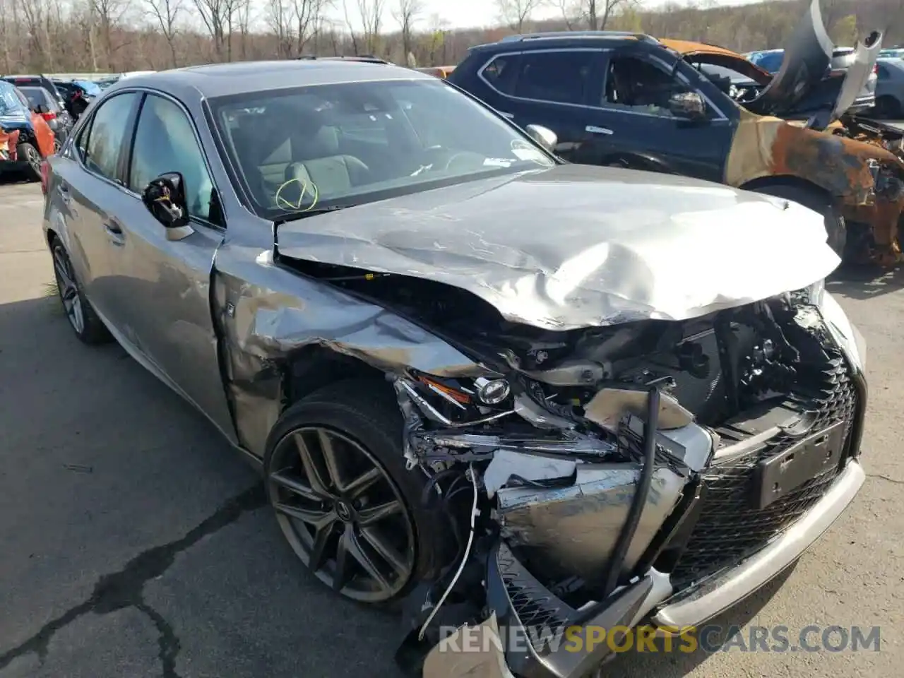 1 Photograph of a damaged car JTHG81F21L5042950 LEXUS IS 2020