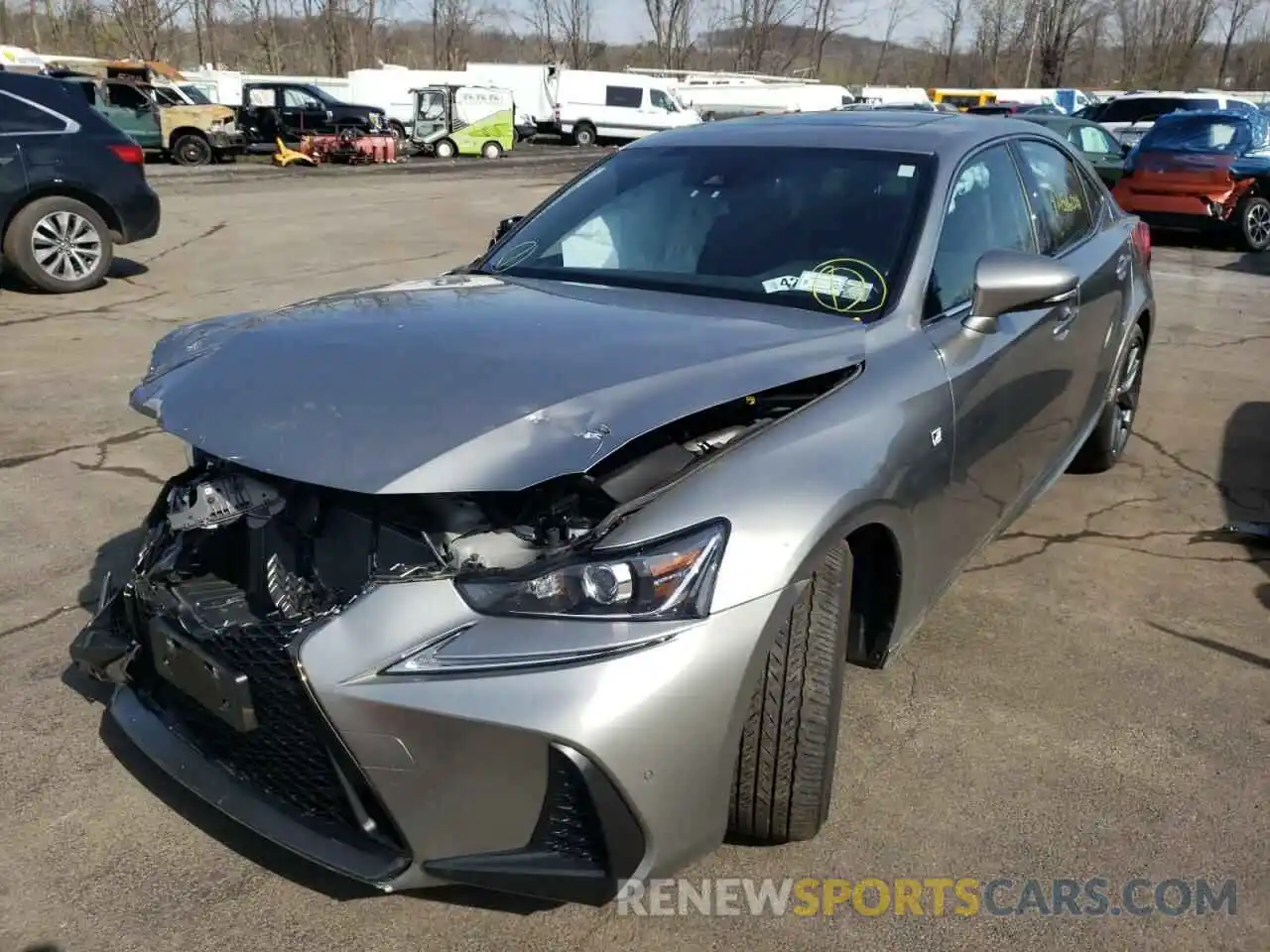 2 Photograph of a damaged car JTHG81F21L5042950 LEXUS IS 2020