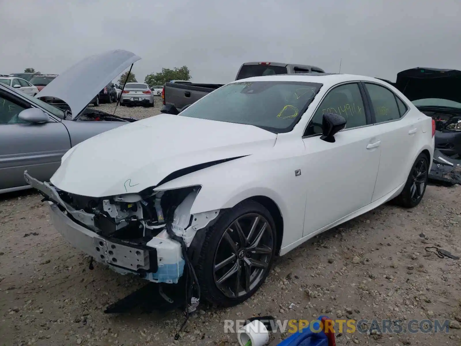 2 Photograph of a damaged car JTHG81F23L5042691 LEXUS IS 2020