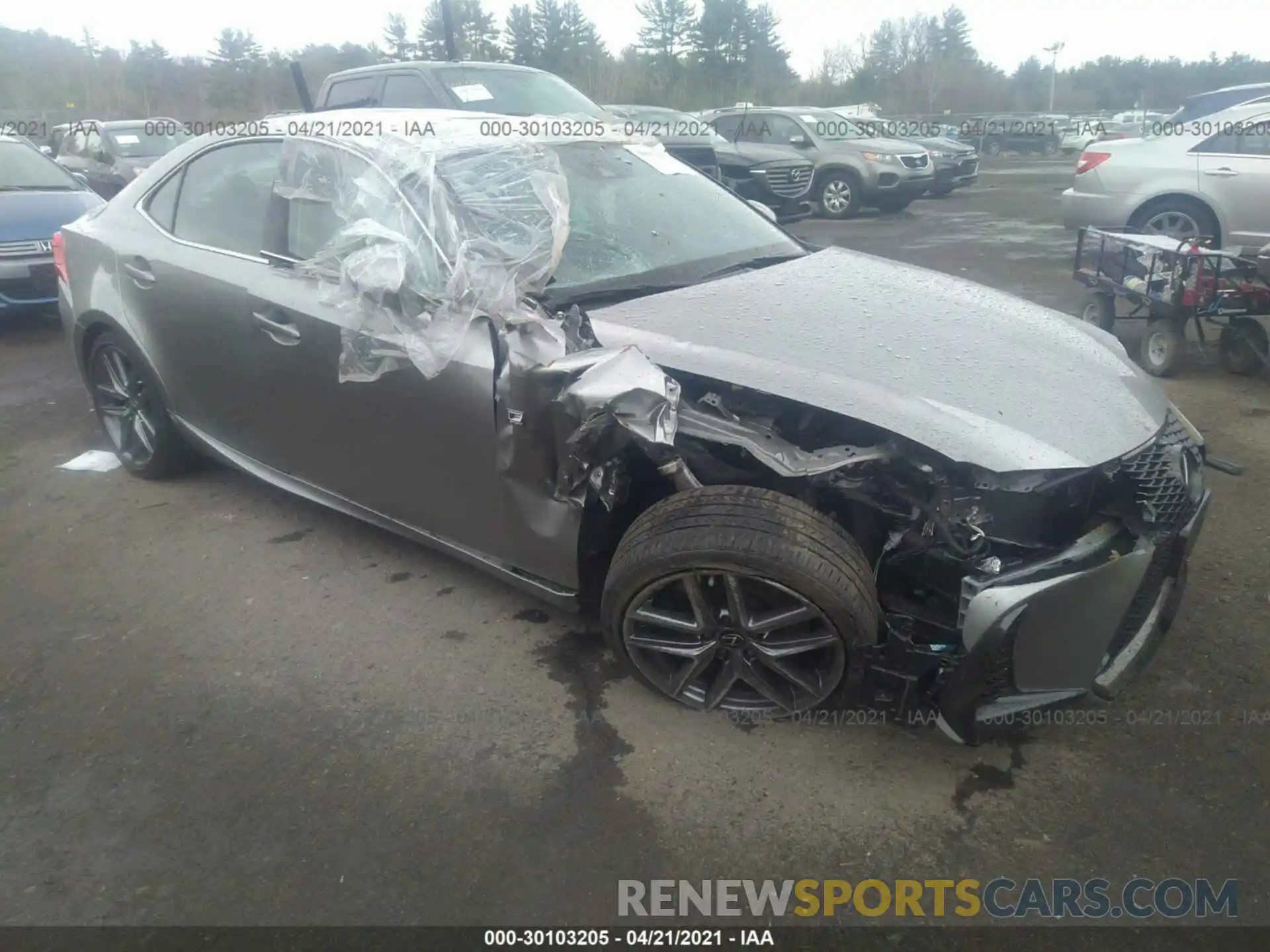 1 Photograph of a damaged car JTHG81F25L5043308 LEXUS IS 2020