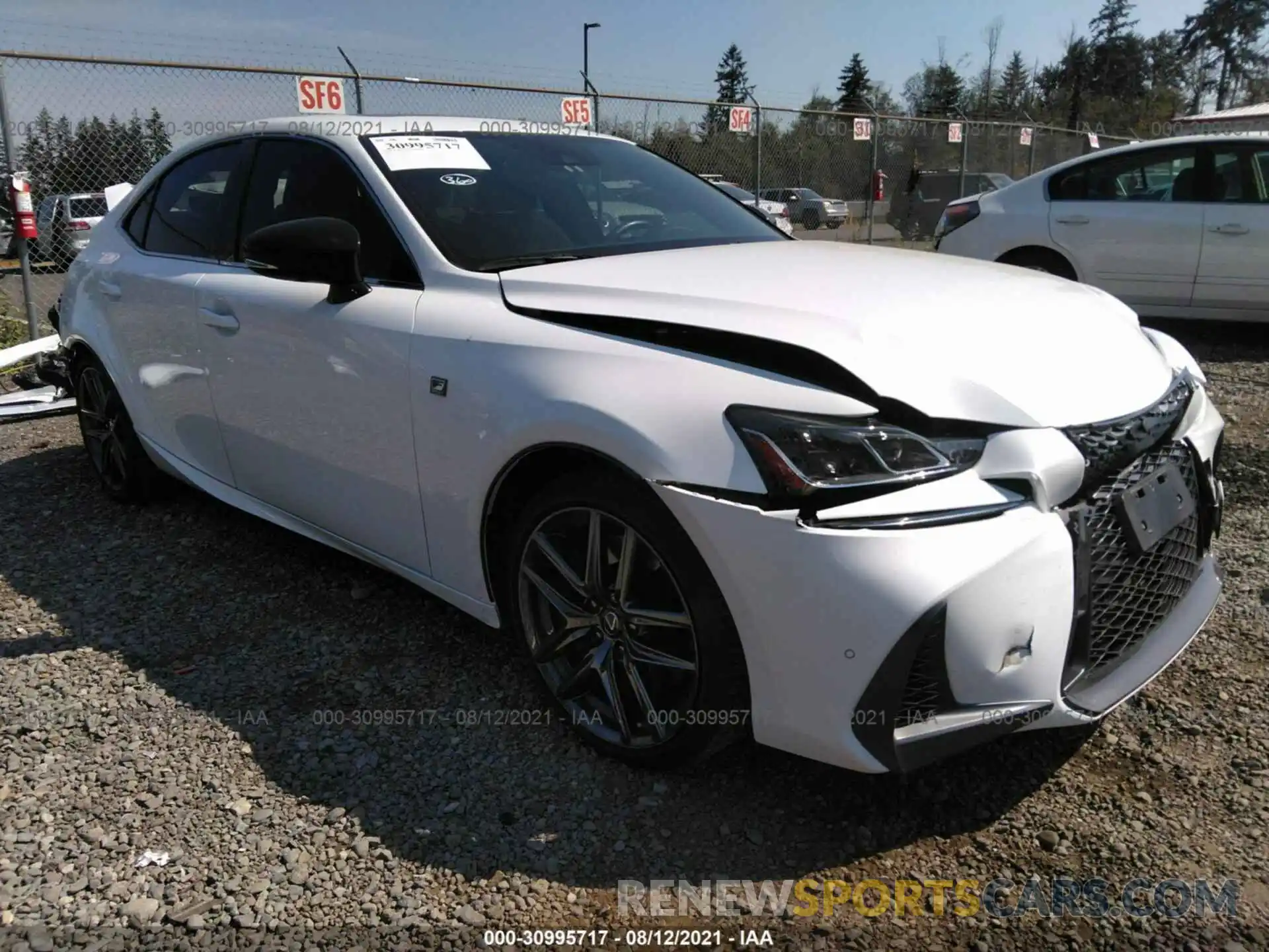 1 Photograph of a damaged car JTHG81F27L5040748 LEXUS IS 2020