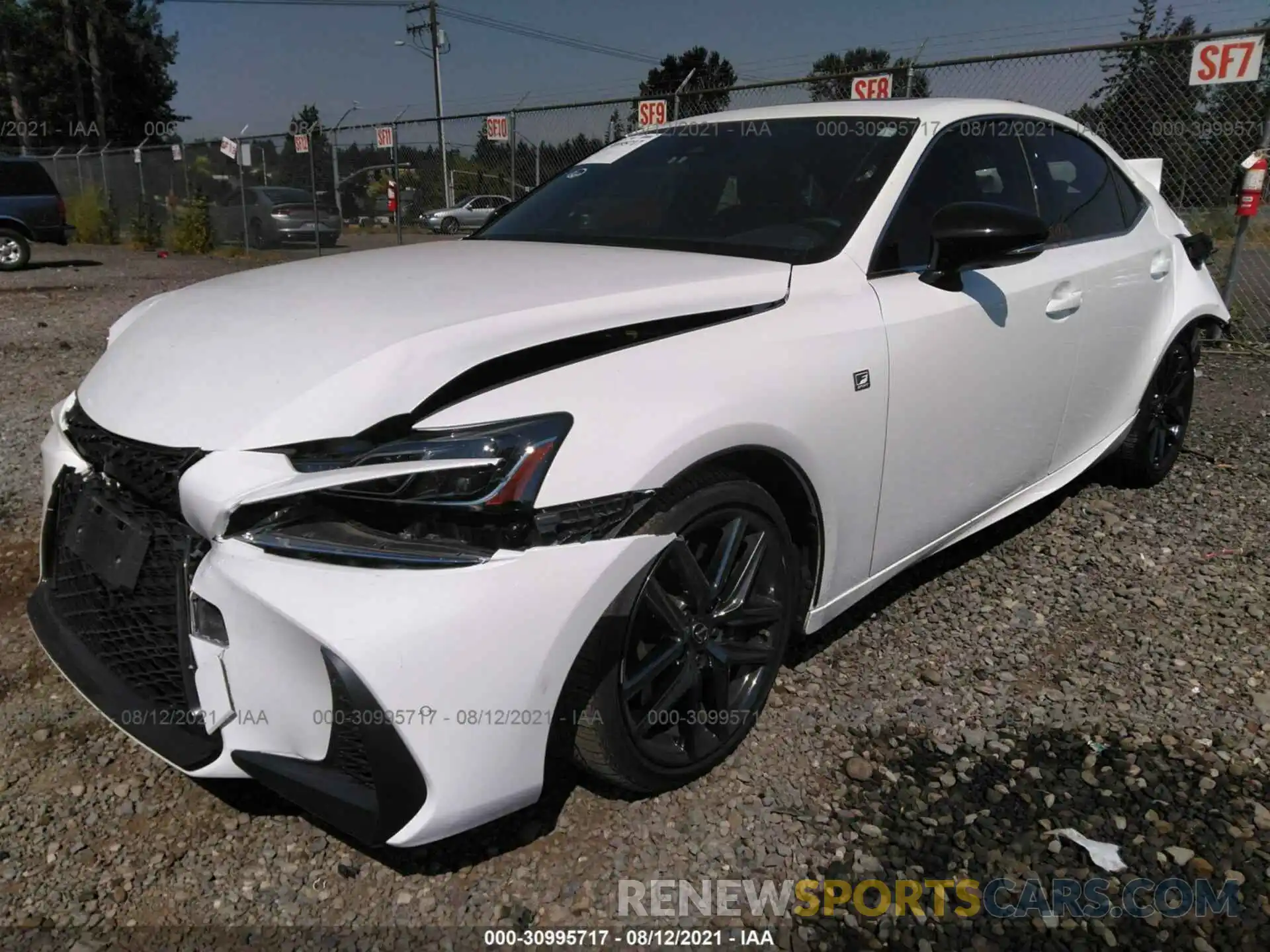 2 Photograph of a damaged car JTHG81F27L5040748 LEXUS IS 2020