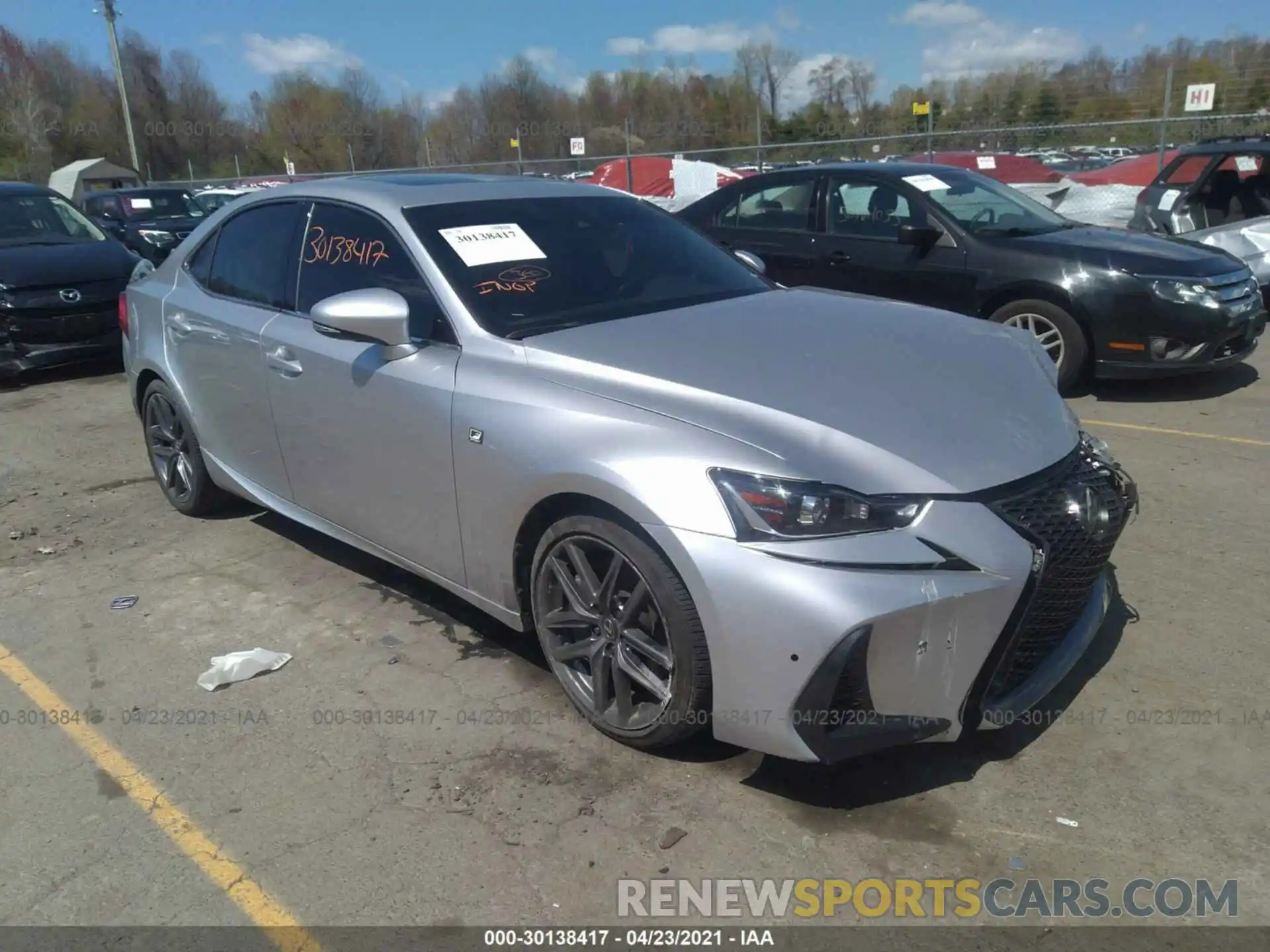 1 Photograph of a damaged car JTHG81F28L5040645 LEXUS IS 2020