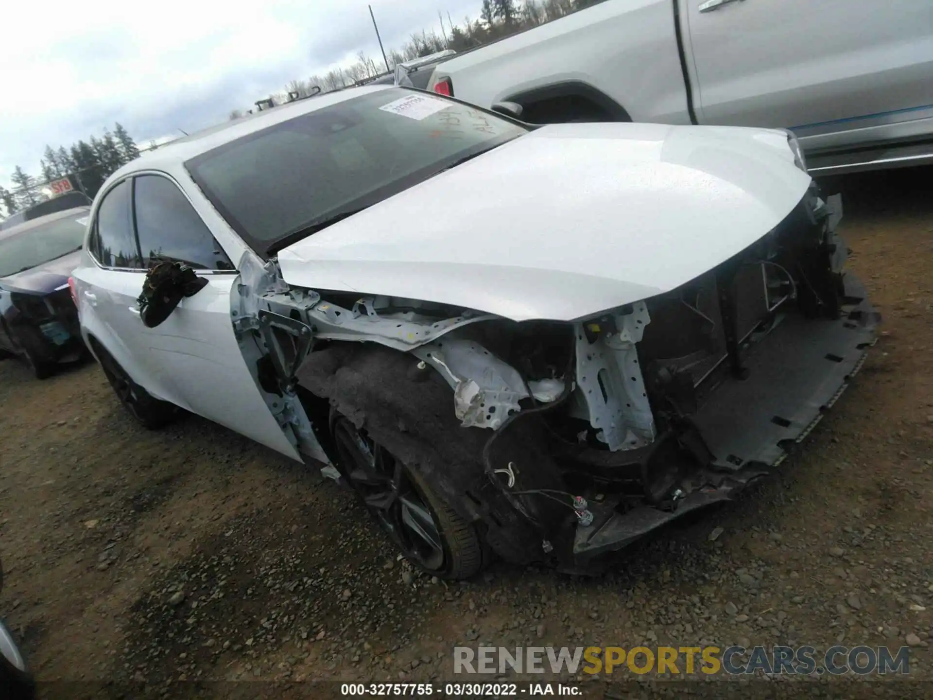 1 Photograph of a damaged car JTHG81F2XL5041442 LEXUS IS 2020